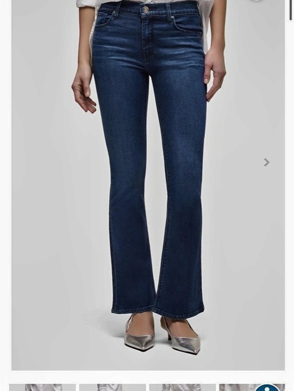 Hudson Nico Mid-Rise Barefoot Bootcut Jeans Blue Waist 30